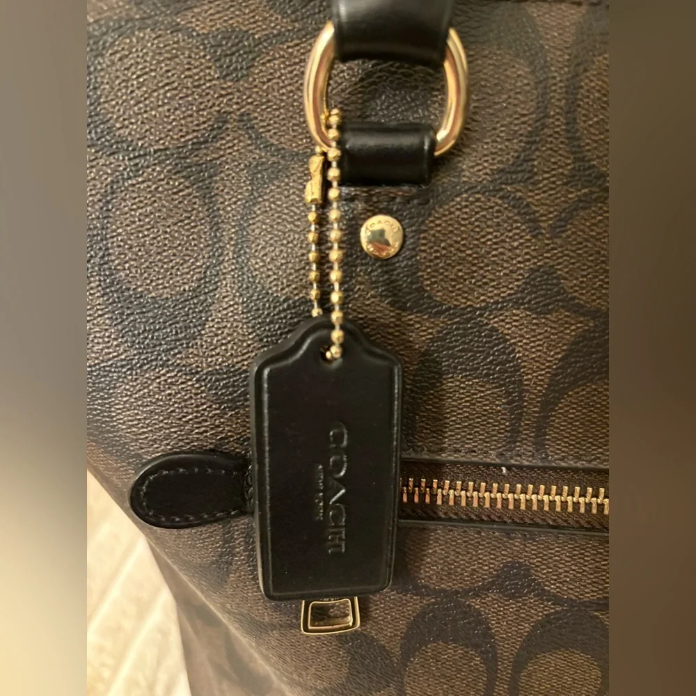 Coach Dark Brown Signature Tote - Picture 3 of 9